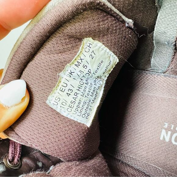 MENS KENNETH COLE Rubber Grey Brown White Lace Up High Top Sneakers Shoes 10 - Picture 8 of 12